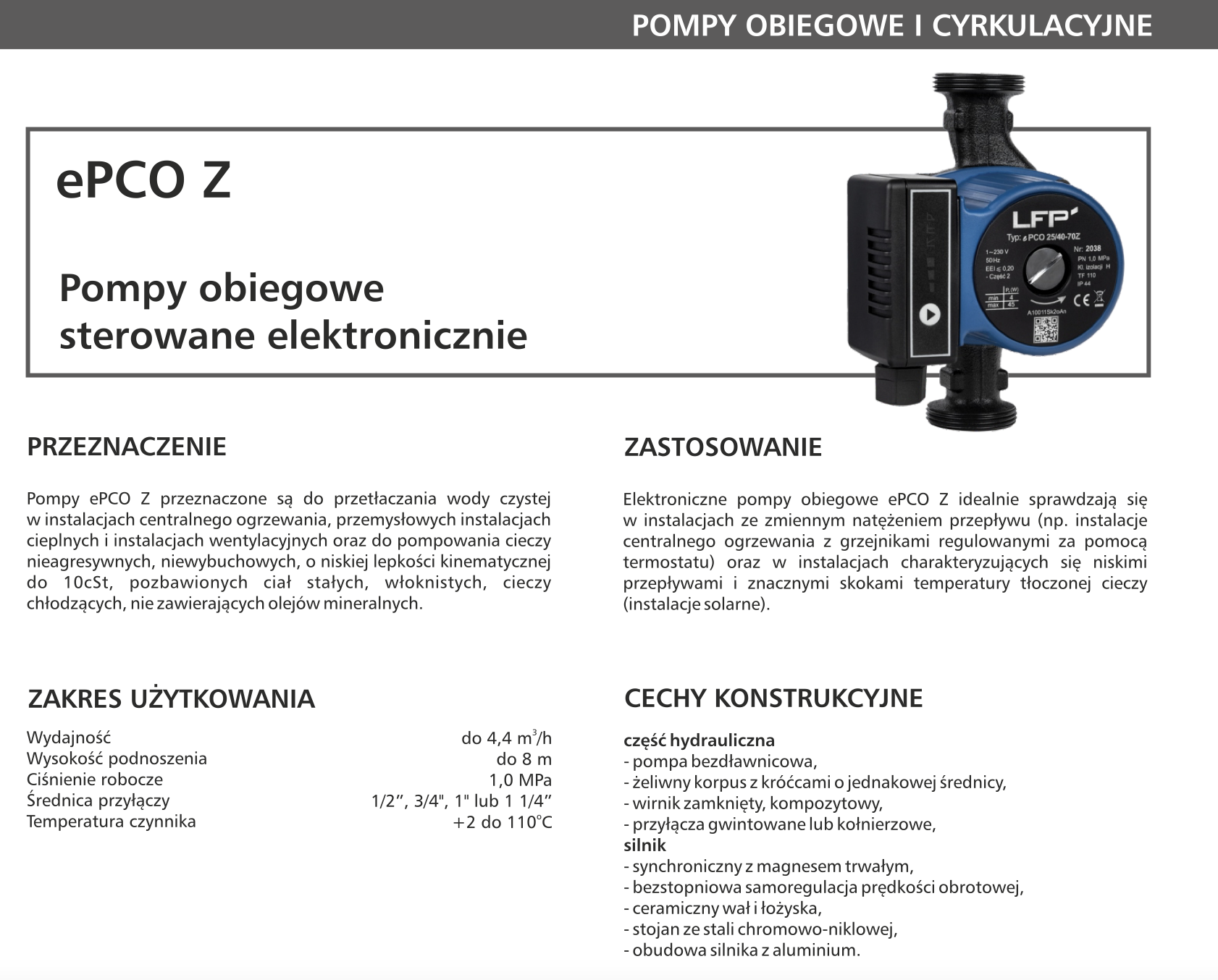 Lfp Leszno Pompa Obiegowa Do C O Epco Z 32 80 A067 032 080 01 Wodtech